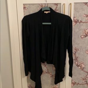 Black cotton shrug sweater